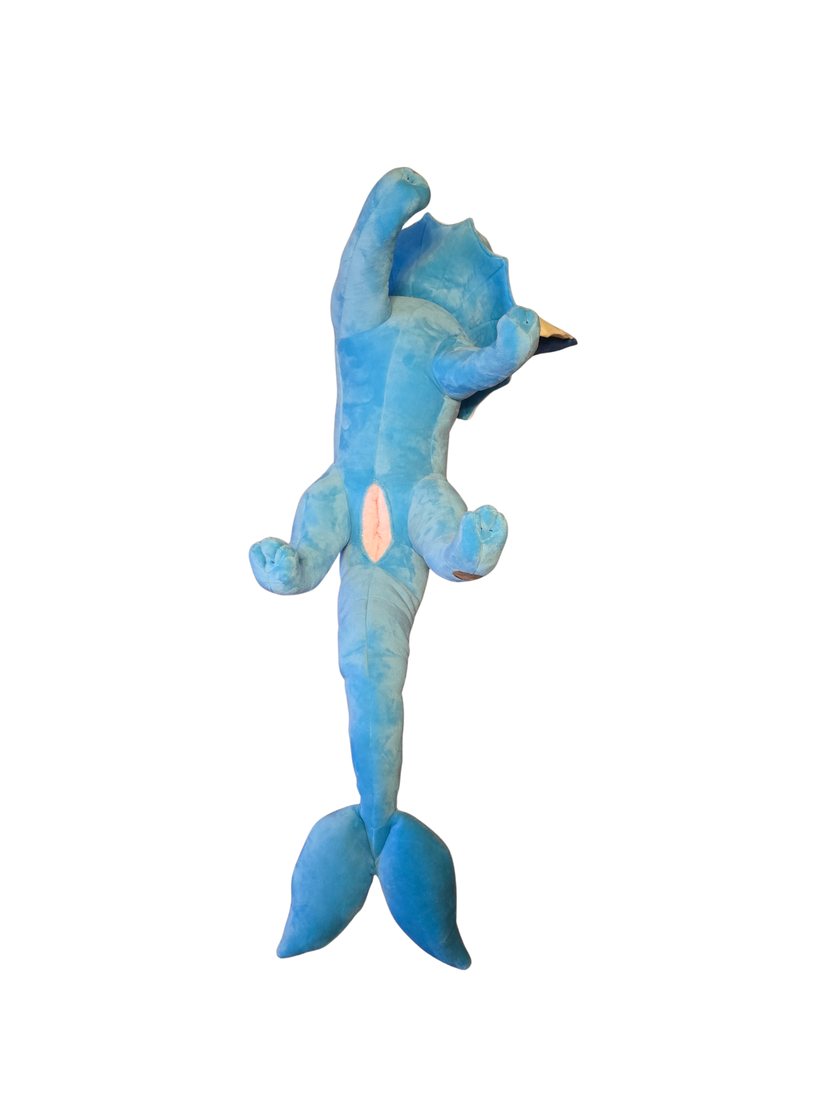 Underside of a Vaporeon plush showing the SPH set into the body